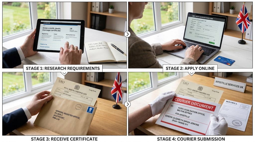 Birth certificate apostille process UK