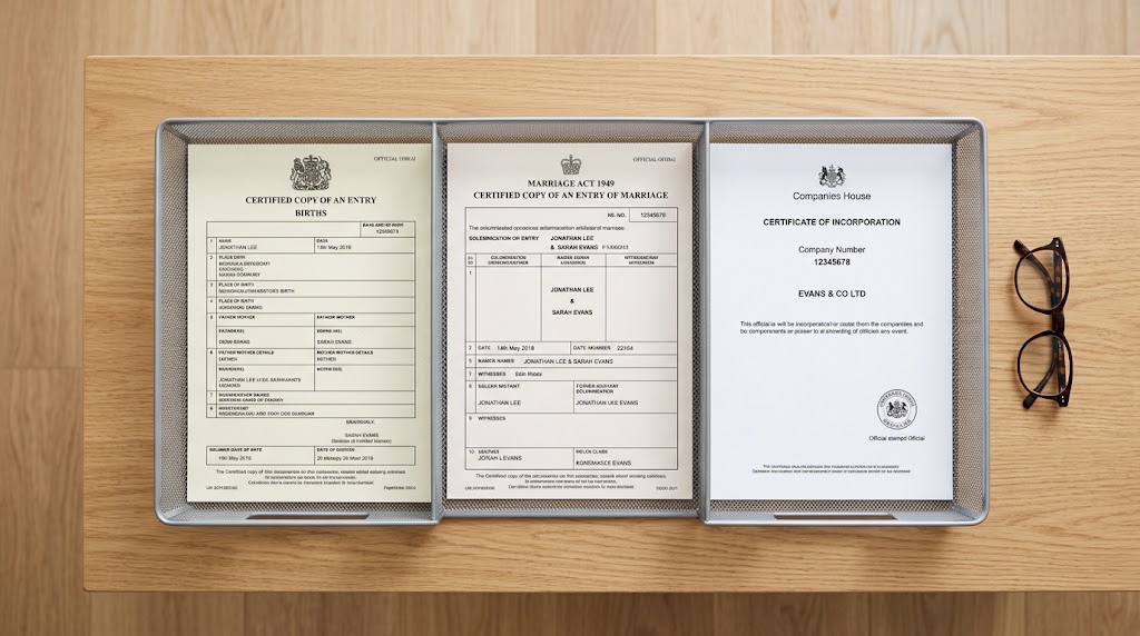 UK solicitor certifying document for apostille